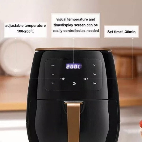 6L Digital Air Fryer Large Capacity | Oil Free Cooking Touch Screen | Lumu UK