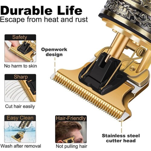 Cordless Hair Clippers & Beard Trimmer | USB Rechargeable Professional Barber Set | Lumu UK