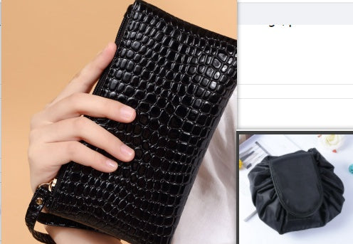 Women's Crocodile Pattern Wallet | PU Leather Bifold Card Holder Purse | Lumu UK