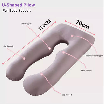 U-Shaped Pregnancy Pillow | Maternity Support Back Hips Belly Sleeping Comfort | Lumu UK