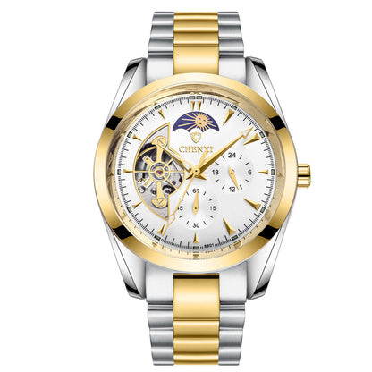 Men's Business Mechanical Watch | Luxury Luminous Moon Phase Pointer Wristwatch | Lumu UK