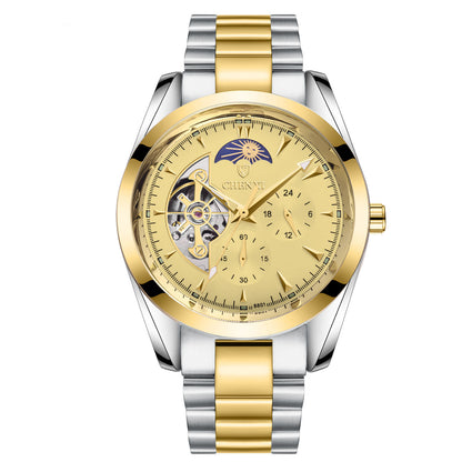 Men's Business Mechanical Watch | Luxury Luminous Moon Phase Pointer Wristwatch | Lumu UK