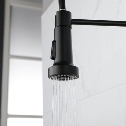 Solid Brass Spring Kitchen Faucet | Single Handle Pull Down Tap | Lumu UK
