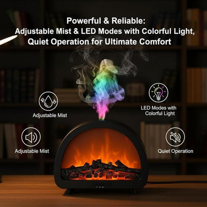Fireplace Flame Humidifier & Essential Oil Diffuser | Home Office Desk Fragrance | Lumu UK