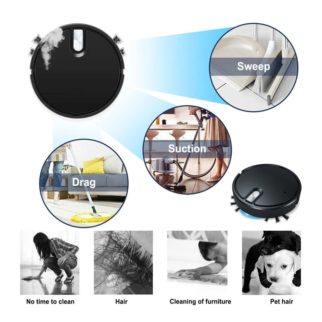 Smart Robot Vacuum Cleaner | Auto Sweeper Floor Cleaning Rechargeable | Lumu UK