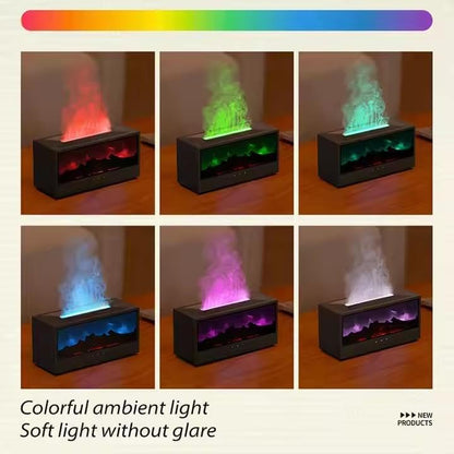 Volcano Humidifier Aromatherapy Diffuser | Flame Effect 7-Color Night Light | Lumu UK