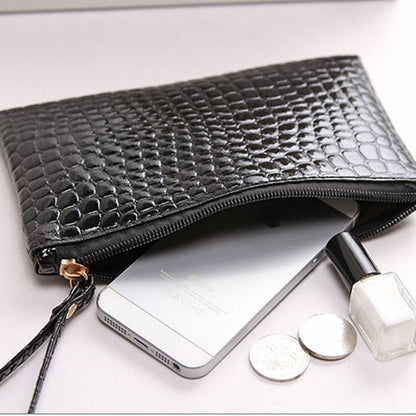 Women's Crocodile Pattern Wallet | PU Leather Bifold Card Holder Purse | Lumu UK