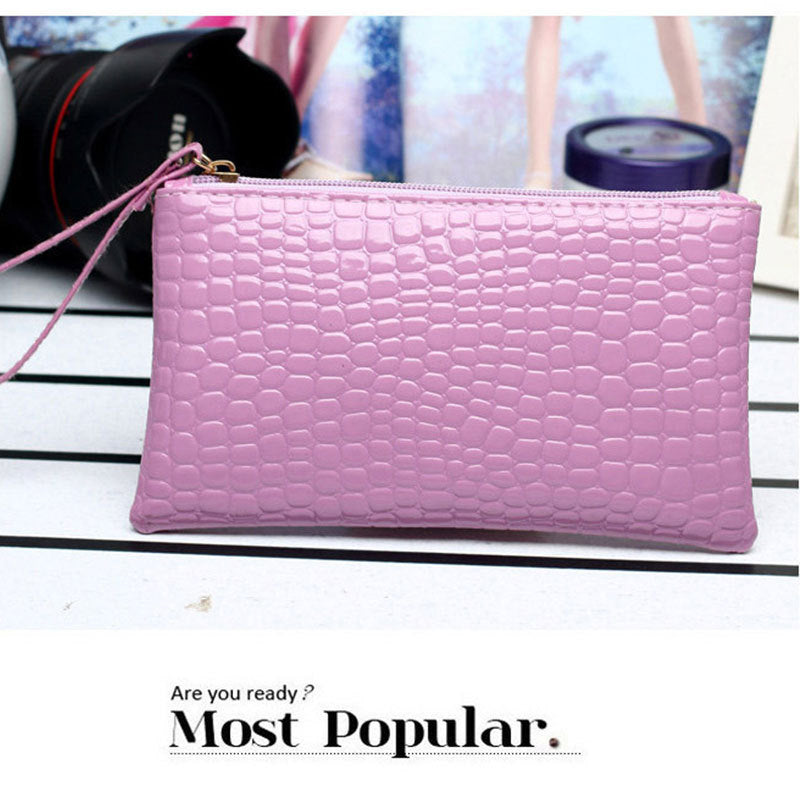 Women's Crocodile Pattern Wallet | PU Leather Bifold Card Holder Purse | Lumu UK