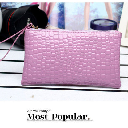 Women's Crocodile Pattern Wallet | PU Leather Bifold Card Holder Purse | Lumu UK