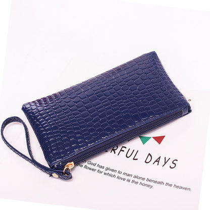 Women's Crocodile Pattern Wallet | PU Leather Bifold Card Holder Purse | Lumu UK