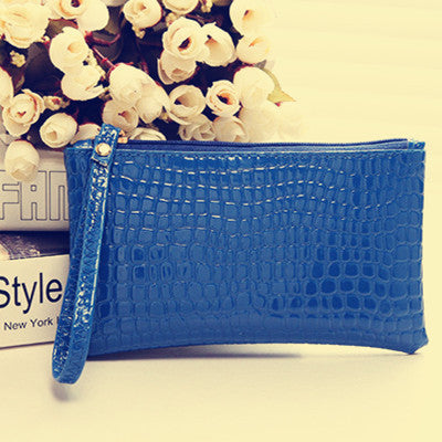Women's Crocodile Pattern Wallet | PU Leather Bifold Card Holder Purse | Lumu UK