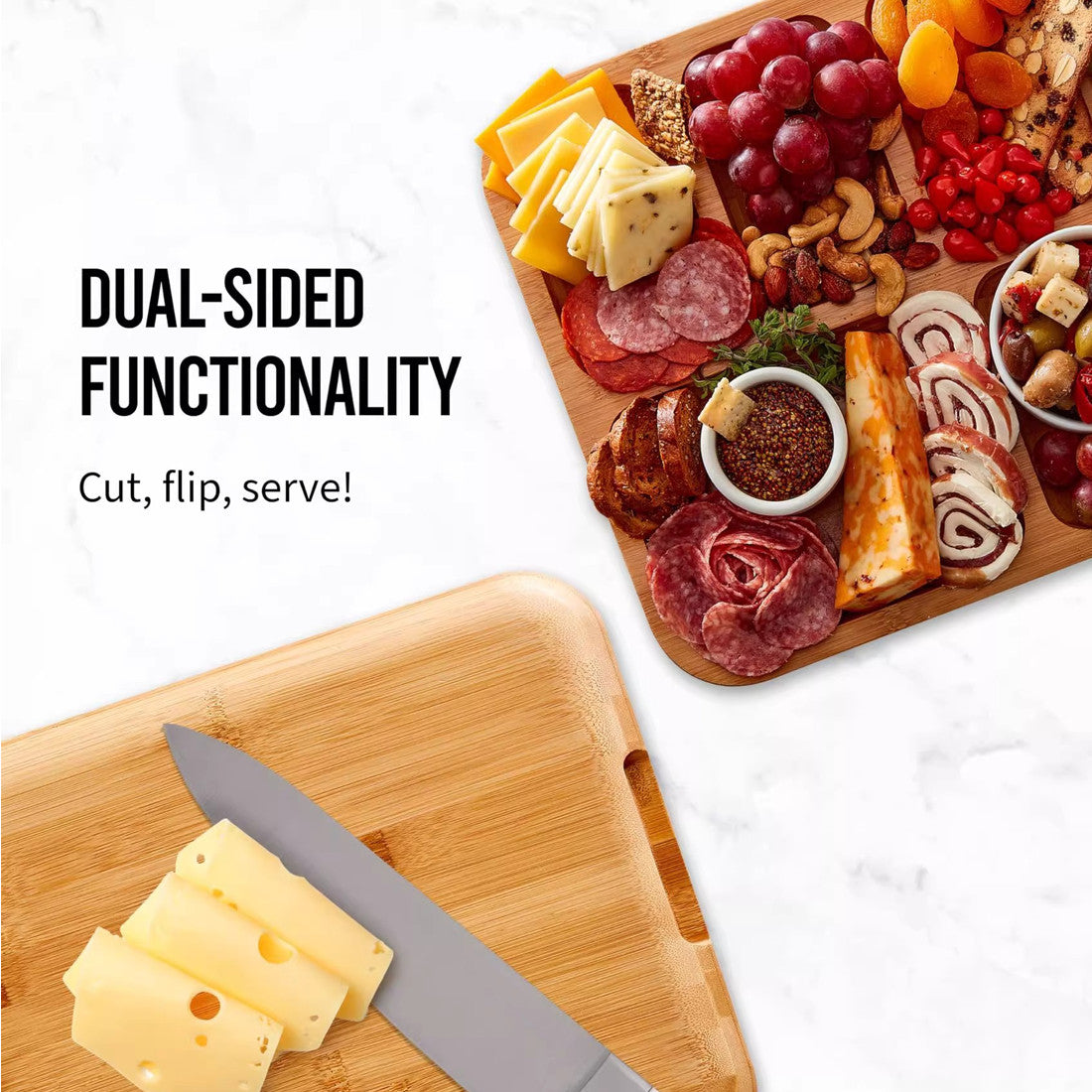 Bamboo Cheese Tray Dessert Tray Fruit Plate With Acrylic Transparent Lid