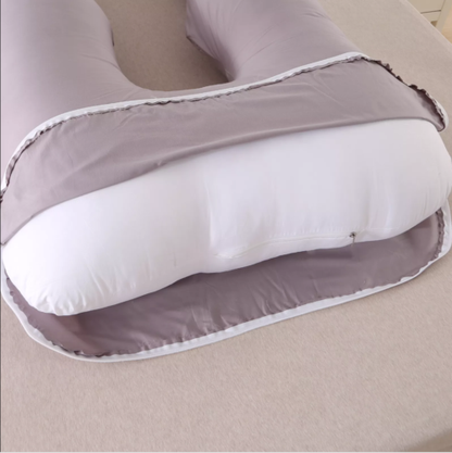 U-Shaped Pregnancy Pillow | Maternity Support Back Hips Belly Sleeping Comfort | Lumu UK