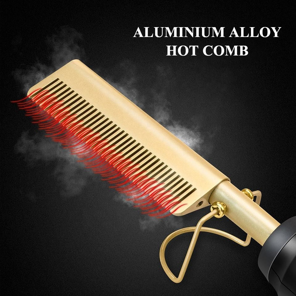 Electric Hot Comb Hair Straightener | Professional Press Comb Fast Heating | Lumu UK