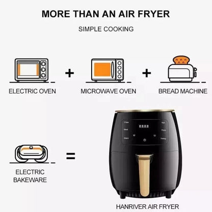 6L Digital Air Fryer Large Capacity | Oil Free Cooking Touch Screen | Lumu UK