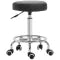 Height Adjustable Swivel Rolling Stool | PU Leather Office Chair Seat | Lumu UK