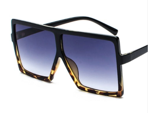 Oversized Square Sunglasses Women | UV400 Flat Top Large Frame Fashion Shades | Lumu UK