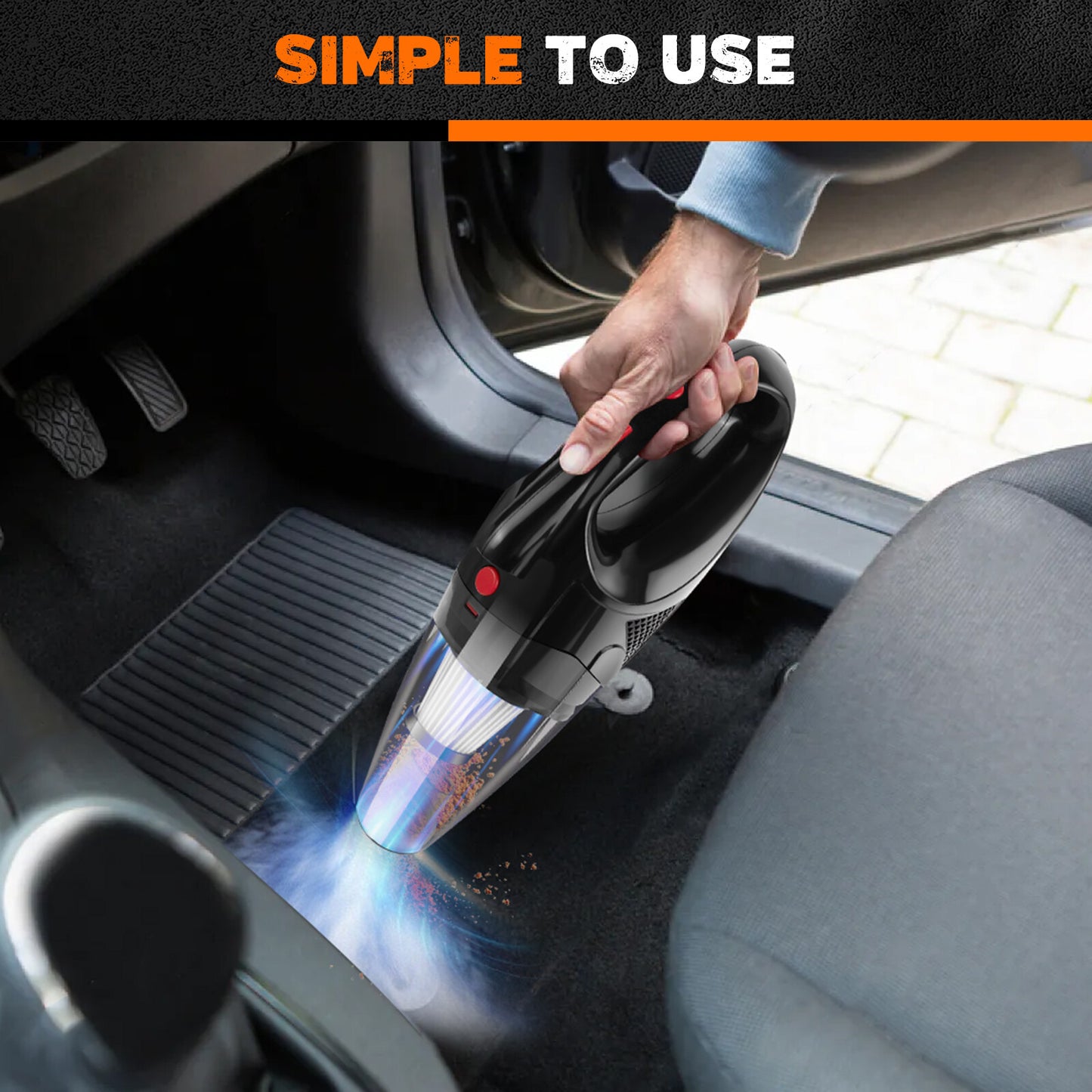 Mini Cordless Handheld Vacuum Cleaner | USB Rechargeable Portable Car Hoover | Lumu UK