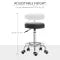 Height Adjustable Swivel Rolling Stool | PU Leather Office Chair Seat | Lumu UK