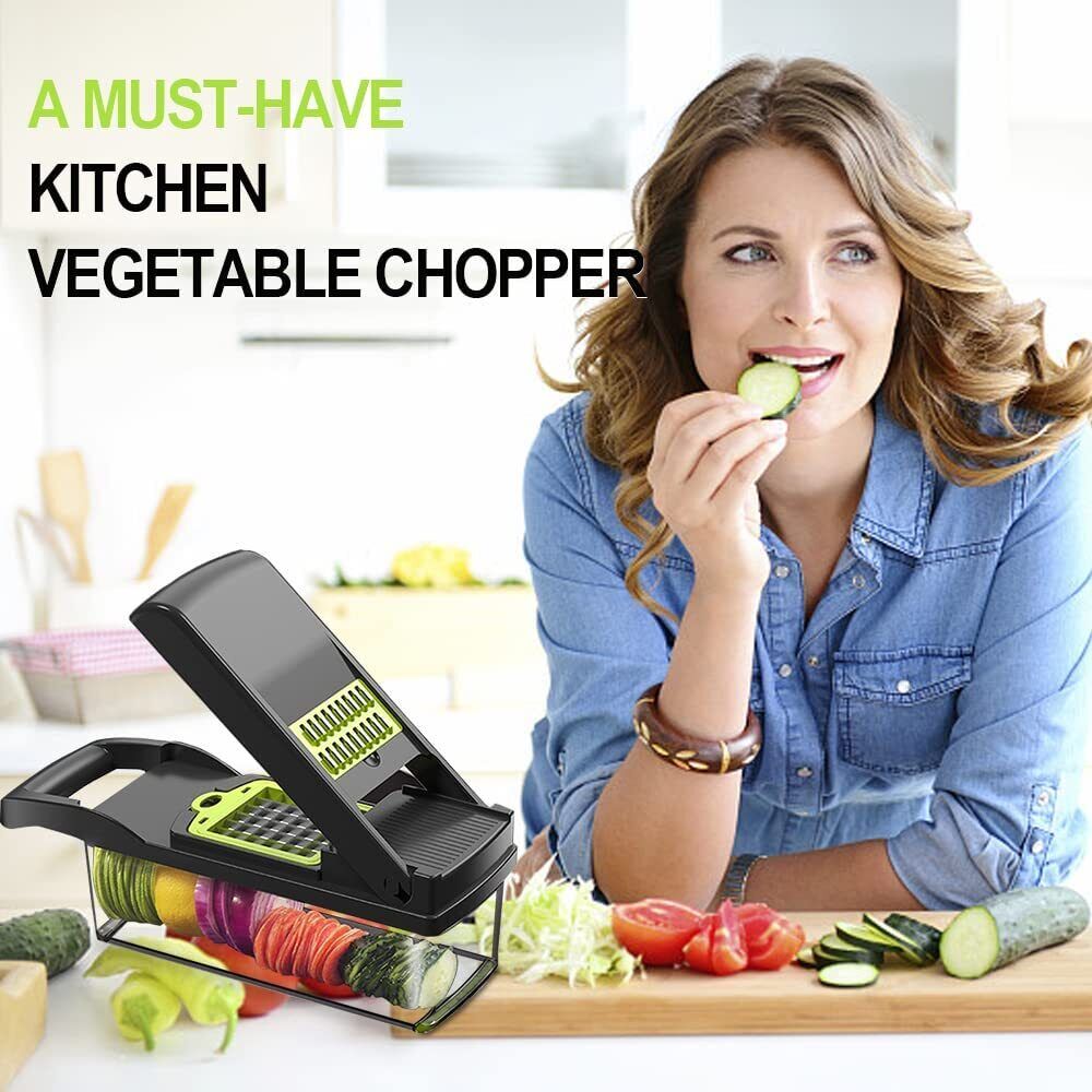 16-in-1 Vegetable Chopper & Slicer | Salad Fruit Food Dicer Grater Kitchen Tool | Lumu UK