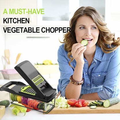 16-in-1 Vegetable Chopper & Slicer | Salad Fruit Food Dicer Grater Kitchen Tool | Lumu UK