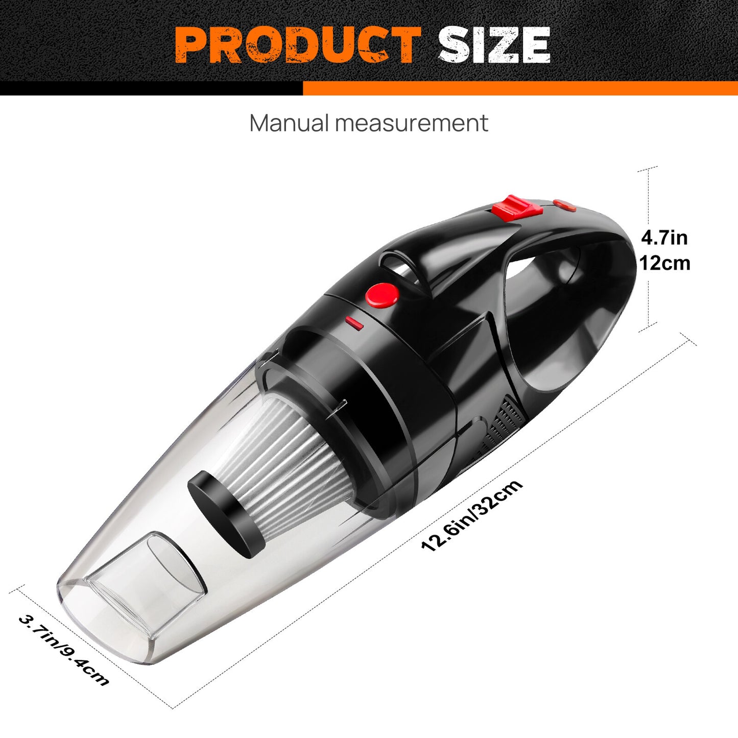 Mini Cordless Handheld Vacuum Cleaner | USB Rechargeable Portable Car Hoover | Lumu UK