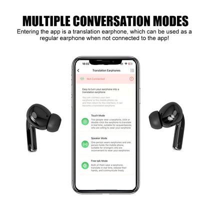 Translator Earbuds | 100+ Languages Real-Time Translation Bluetooth 5.3 | Lumu UK