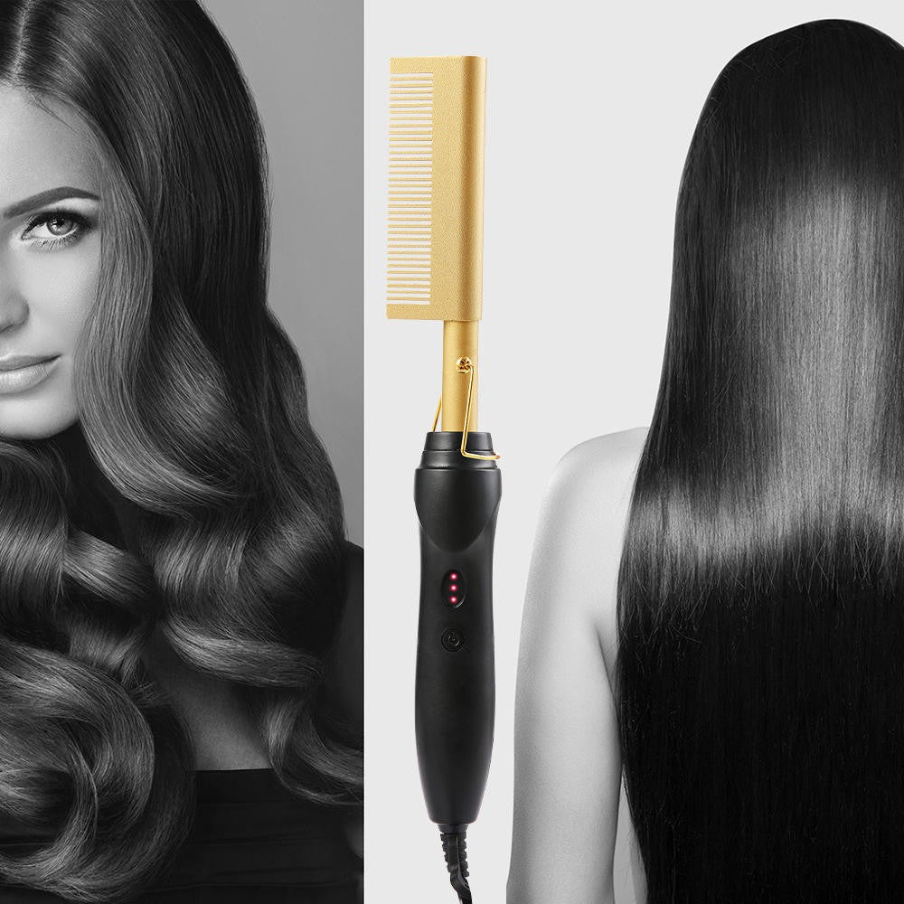 Electric Hot Comb Hair Straightener | Professional Press Comb Fast Heating | Lumu UK