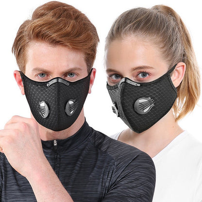 Sport Cycling Face Mask | Active Carbon Filter Breathing Valve Washable Outdoor | Lumu UK