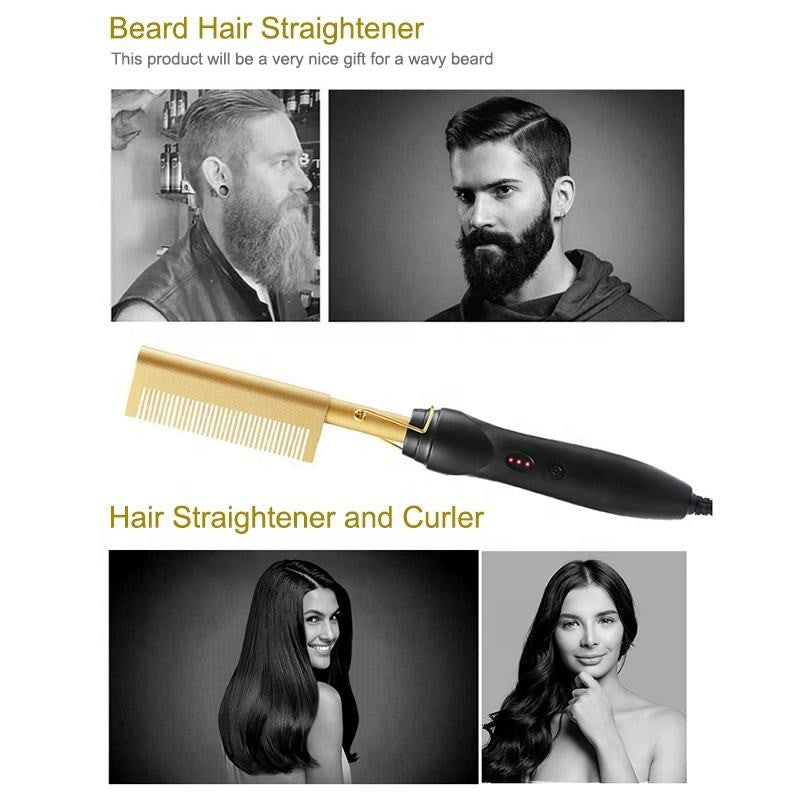 Electric Hot Comb Hair Straightener | Professional Press Comb Fast Heating | Lumu UK