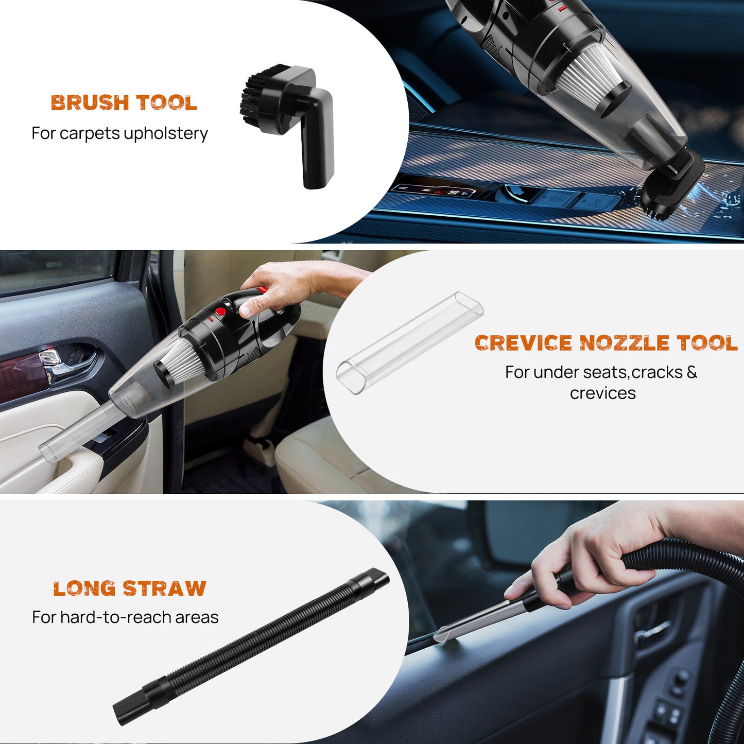 Mini Cordless Handheld Vacuum Cleaner | USB Rechargeable Portable Car Hoover | Lumu UK