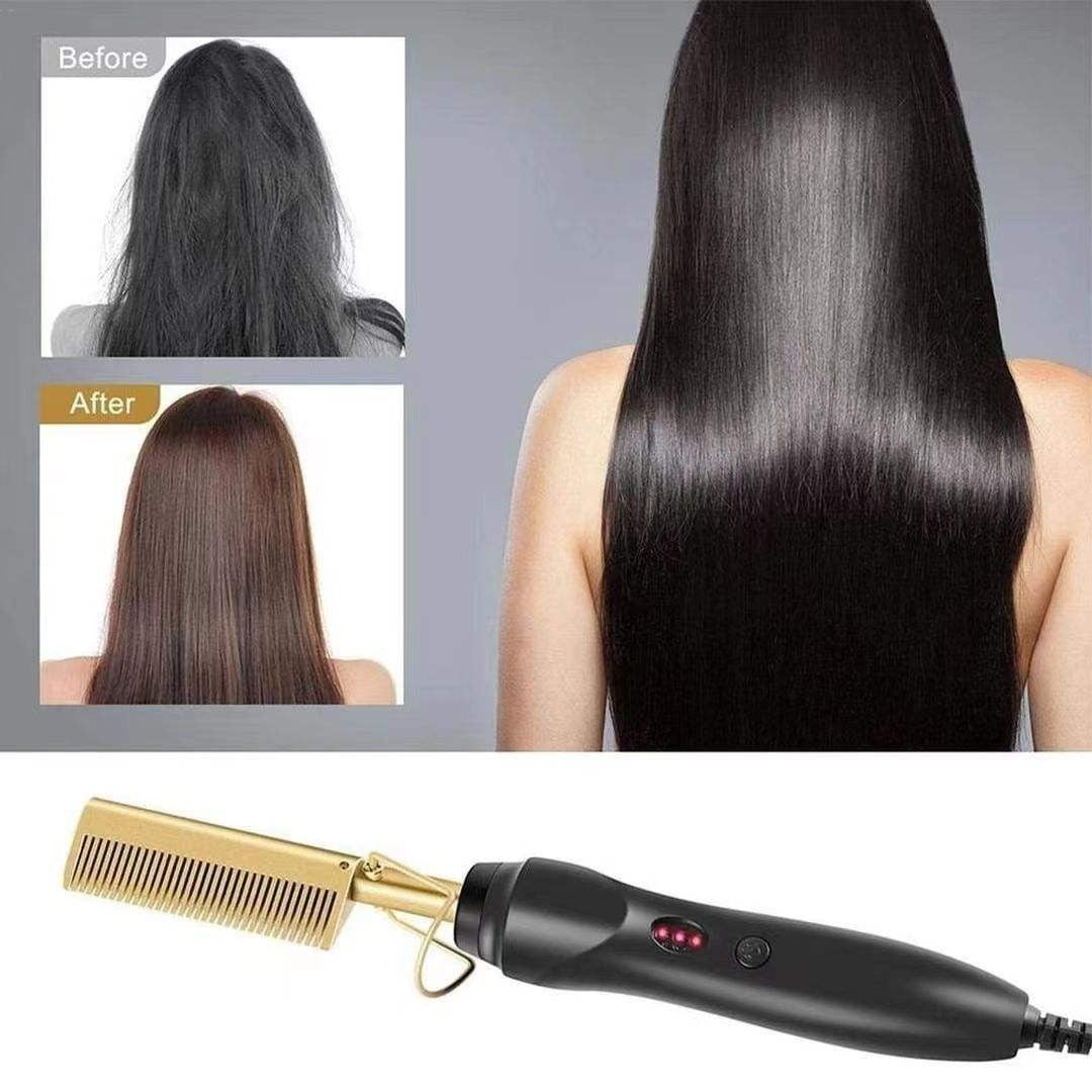 Electric Hot Comb Hair Straightener | Professional Press Comb Fast Heating | Lumu UK