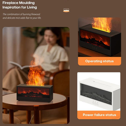 Volcano Humidifier Aromatherapy Diffuser | Flame Effect 7-Color Night Light | Lumu UK