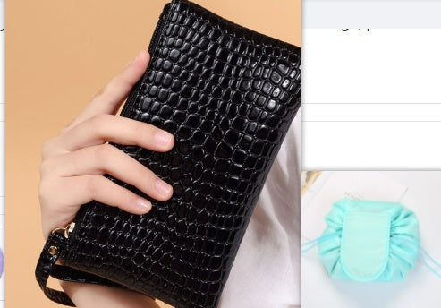 Women's Crocodile Pattern Wallet | PU Leather Bifold Card Holder Purse | Lumu UK