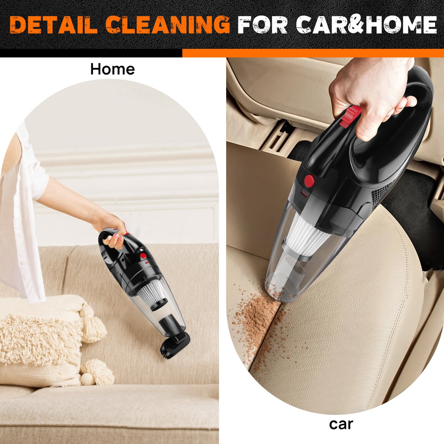 Mini Cordless Handheld Vacuum Cleaner | USB Rechargeable Portable Car Hoover | Lumu UK