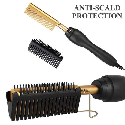 Electric Hot Comb Hair Straightener | Professional Press Comb Fast Heating | Lumu UK