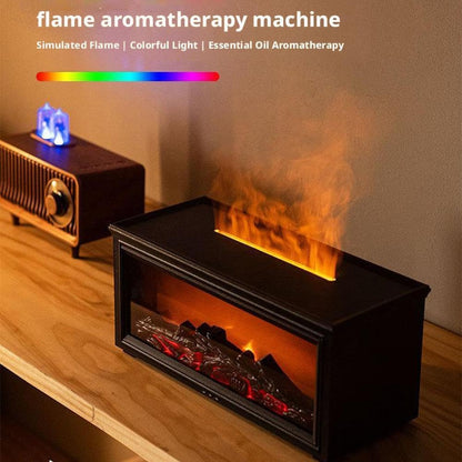 Volcano Humidifier Aromatherapy Diffuser | Flame Effect 7-Color Night Light | Lumu UK
