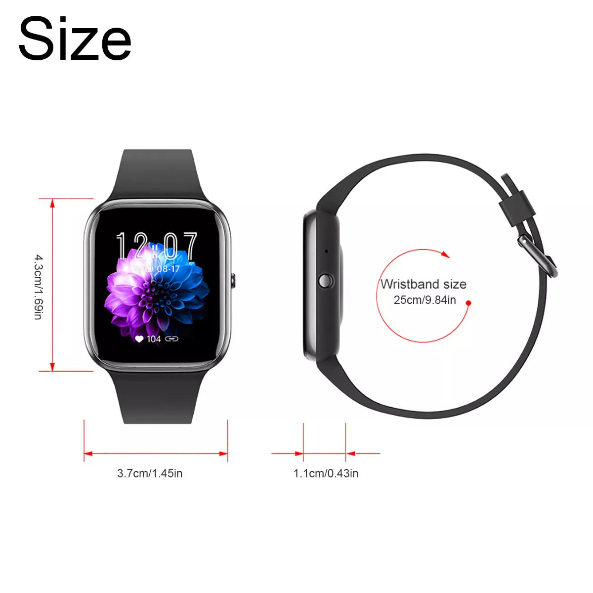 Smart Watch Fitness Tracker | Heart Rate Blood Pressure Monitor Sport Watch | Lumu UK